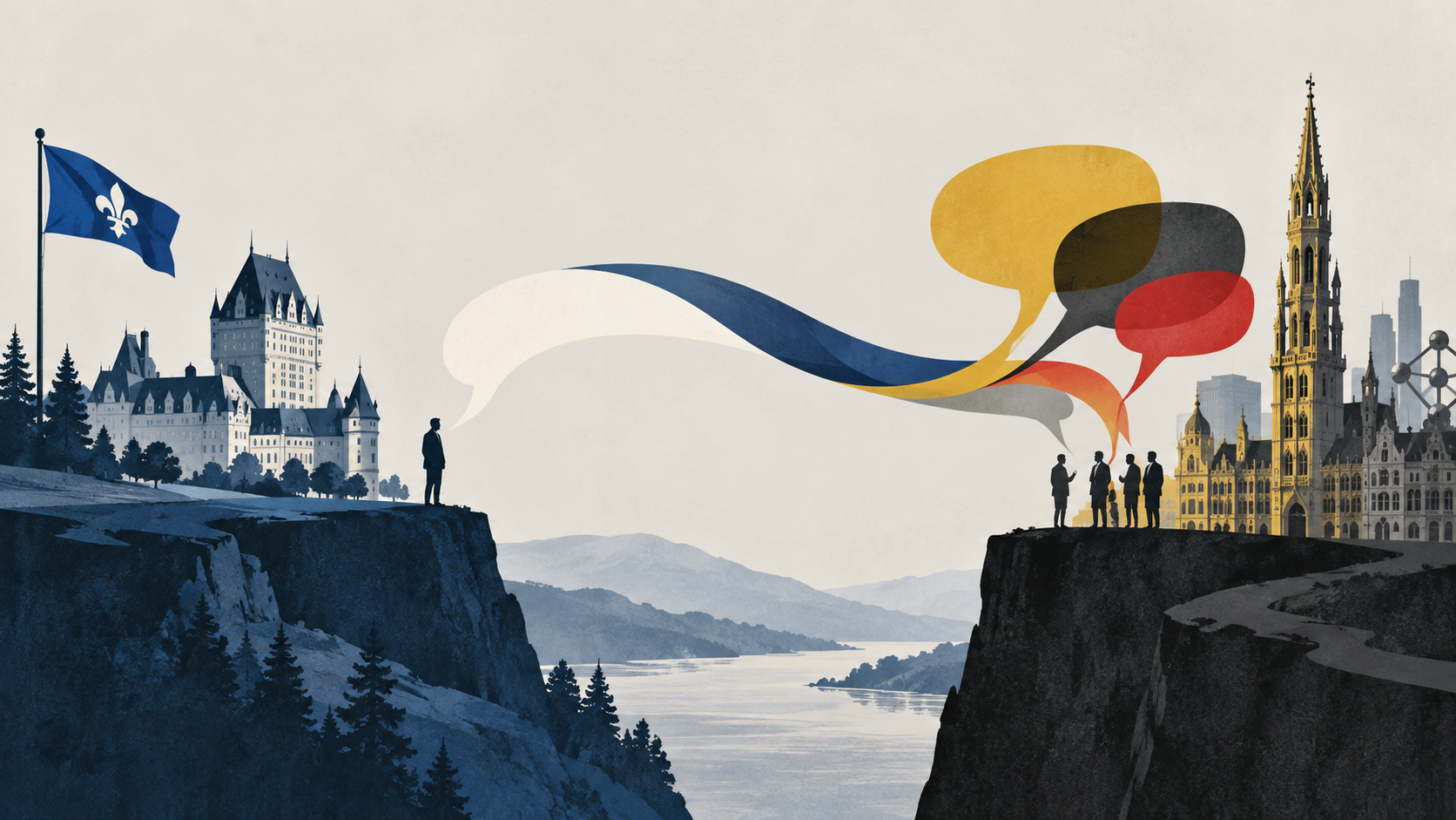 Québec, Belgique : la politique des langues